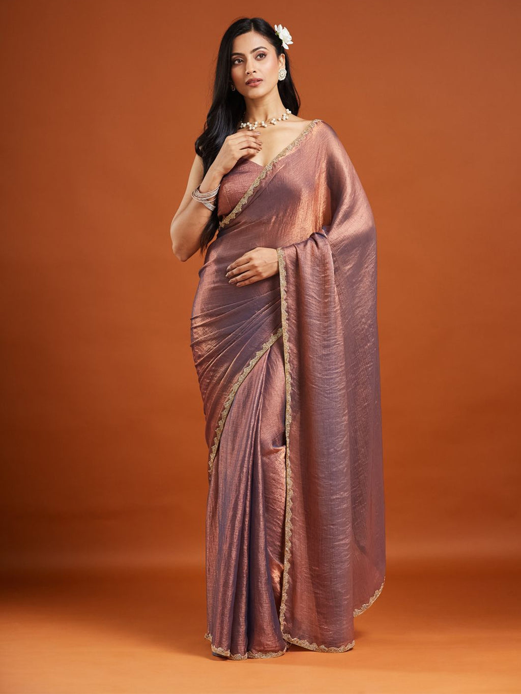 Jimmy Choo Woven Shimmer Saree