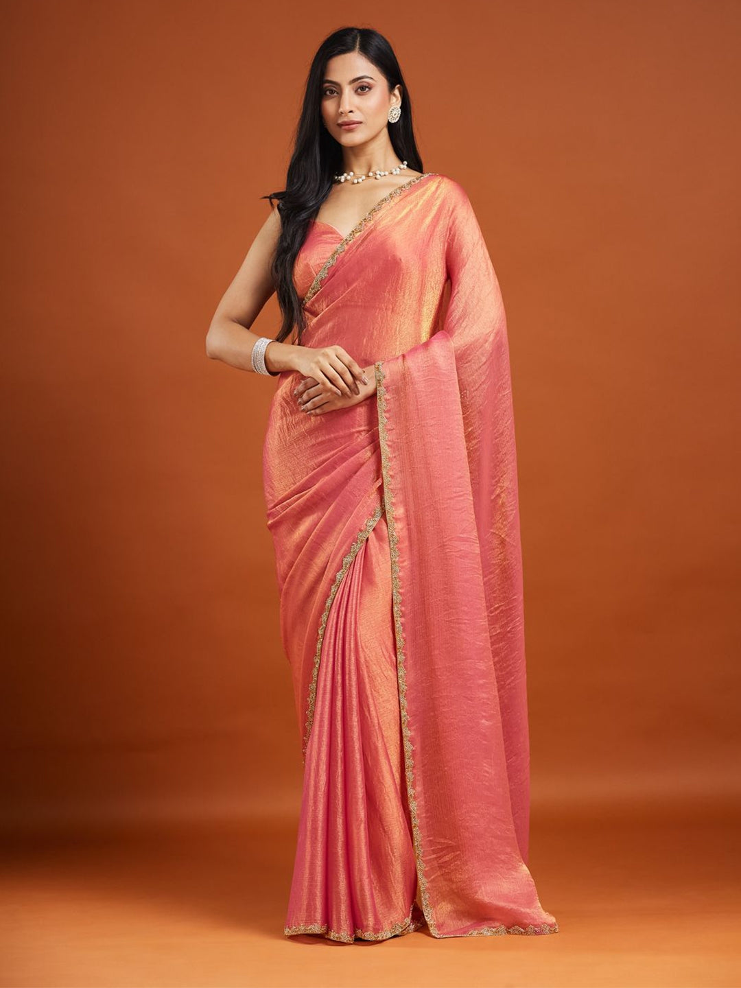 Jimmy Choo Woven Shimmer Saree