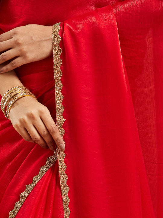 Jimmy Choo Woven Shimmer Saree